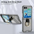 thumbnail image 6 of Designed for Samsung Galaxy Z Flip 5 Case Clear with Ring, Anti-Fall Shockproof Protective Phone Cover Case Compatible with Galaxy Z Flip 5 Case 5 G 2023 (Clear Black), 6 of 12