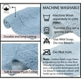 thumbnail image 2 of Home Weavers Luxury Collection 100% Cotton Tufted Bath Rug, Extra Soft and Absorbent Bath Rugs, Non-Slip Plush Bath Rug, Machine Wash, bath Rug for Bathroom, 18"x18" Lid Cover, Blue, 2 of 4