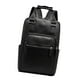 thumbnail image 1 of Mochila informal de negocios ligera de gran capacidad con bolsa para baquetas de cuero PU negro, 1 of 9