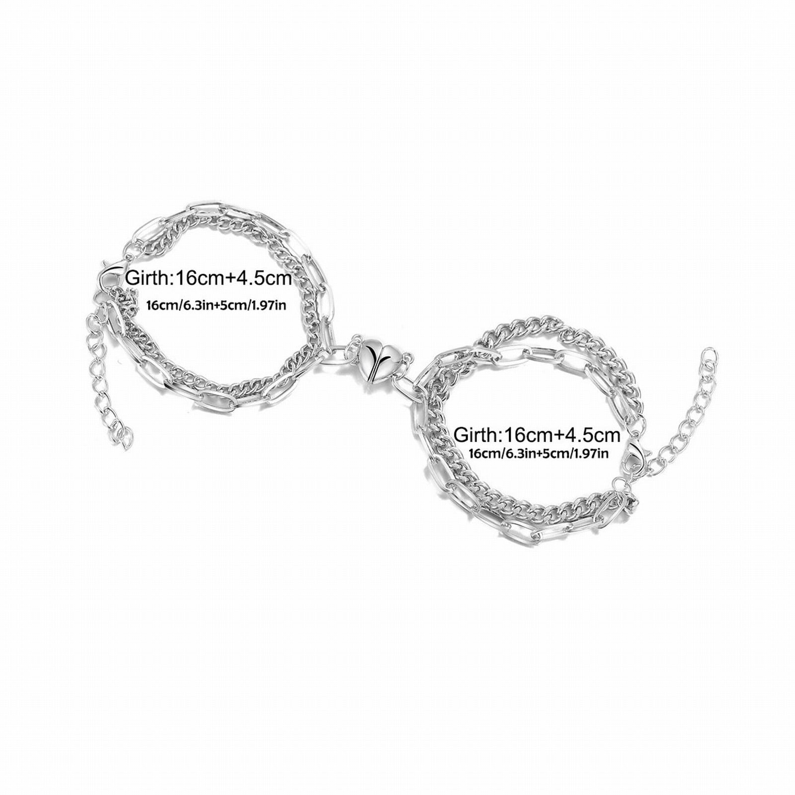 XIAQUJ Couple Bracelet Couple Never Transfer Love Gift to Boyfriend  Girlfriend Vows Eternal Love Bracelets C_001