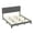 King Size, variant on Yardi Yarda Queen Size Modern Linen Bed Frame with Adjustable Headboard, Simple Bed Frame for Indoor, Gray