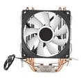thumbnail image 3 of Ventilador de CPU con tecnología de contacto directo, iluminación RGB, enfriador de computadora de bajo ruido para Intel LGA 775 para Core2DUO, ventilador único, 3 of 14