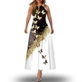 thumbnail image 1 of SMihono Robe d'Été Grande Taille pour Femmes 2023 Mode d'Été Imprimée Col Rond Sans Manches Robe à Épaules Dénudées, 1 of 5