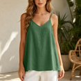 thumbnail image 2 of Xijirk V Neck Loose Camisole with Lightweight Breathable Material for Summer Layering and Casual Daily Matching Outfits,Green,S, 2 of 4