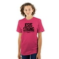 thumbnail image 3 of Jesus Strong Philippians 4:13 Bible Plus Size Crewneck Graphic Tee Shirt Brisco Brands 2X, 3 of 5