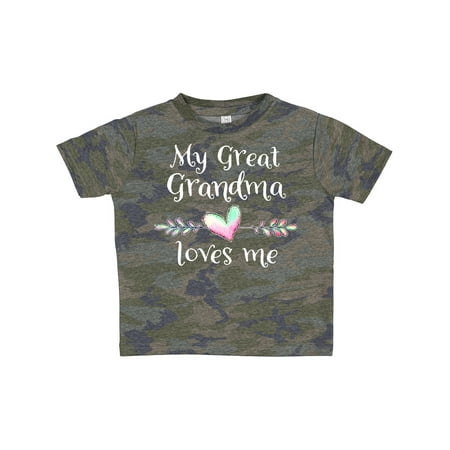 

Inktastic My Great Grandma Loves Me- Heart Great Grandchild Gift Toddler Boy or Toddler Girl T-Shirt
