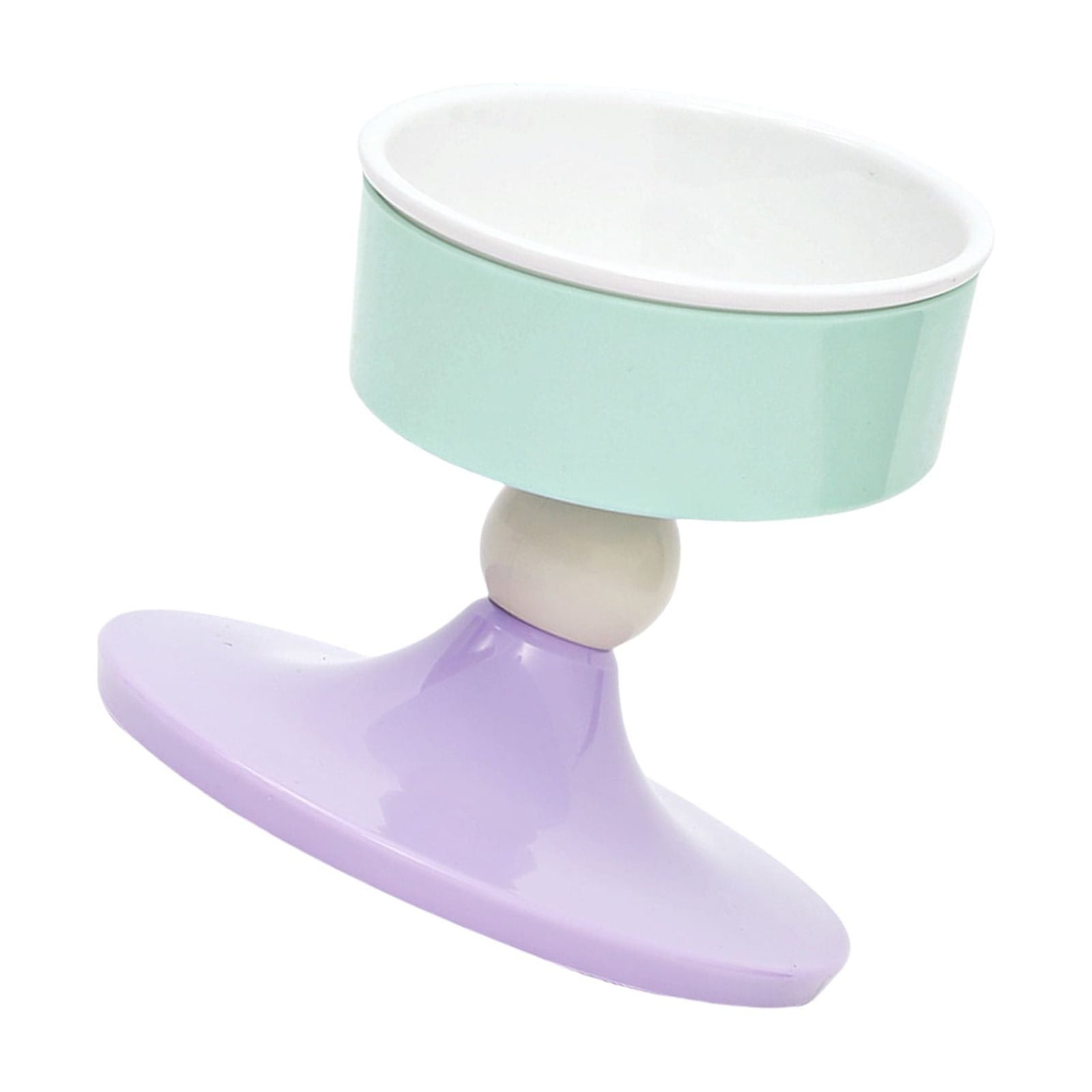 Elevated Cats Dish Adjusting Angled Ceramic Pet Bowl AntiSlip Design Feeders Bowl For Small Breeds Cats Indoor