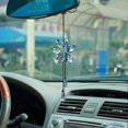 thumbnail image 3 of ZHAOCHENG Colgante de cristal con forma de flor para espejo retrovisor de coche, adorno colgante para coche, accesorio de la suerte para coche (azul), 3 of 5
