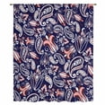 thumbnail image 2 of Boho Blue Purple Floral Sheer Curtains 45" Long, Farmhouse Botanical Vintage Paisley Flower Light Filering Curtains, Breathable Simi Curtain Privacy Drapes for Kitchen Bathroom Small Window Treatment, 2 of 9
