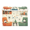 thumbnail image 7 of Yayeee Collapsible Cube Storage Bin with Lid Fabric Closet Decorative Basket with Handles, Beige Cats Reading, 7 of 7