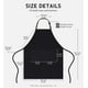 thumbnail image 2 of 2 Pack Adjustable Bib Apron Waterdrop Resistant with 2 Pockets Cooking Kitchen Aprons for Women Men Chef, Black, 2 of 4