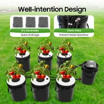 ChicHomey ​​Hydroponics Growing System Kit with 6 Buckets - Smart Recirculating Deep Water & Top Drip Cultivation,Indoor/Outdoor Use for Home Gardeners, Growers​