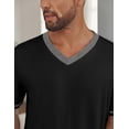 thumbnail image 4 of Ekouaer Men's Pajama Sets Shorts Short Sleeve Pj Sets Loungewear Lightweight Lounge Sets with Pockets, 4 of 6