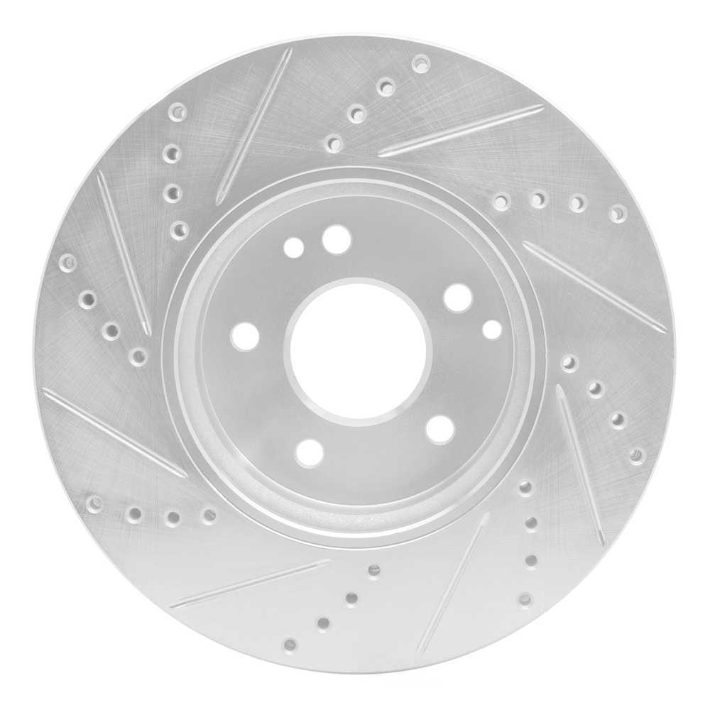 Dynamic Friction Company 631-63048R DFC Brake Rotor - Drilled And Slotted - Silver