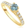 thumbnail image 2 of Pompeii .60Ct Blue & White Diamond Engagement Ring in 14k Yellow Gold (Blue,SI1), 2 of 3