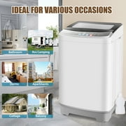 Adnoom Portable Washing Machine, 17.8 lbs Fully Automatic Compact Washer, 10 Wash Programs, Washer and Spin Dryer Combo with Dump Pump, Ideal for Apartment Dorm Camping