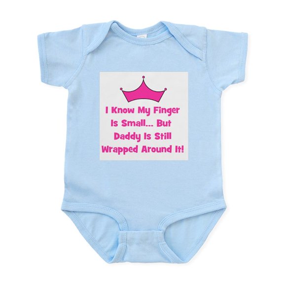 CafePress - Daddy Wrapped Around Finger W Infant Bodysuit - Baby Light Bodysuit, Size Newborn - 24 Months
