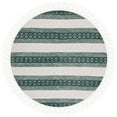 thumbnail image 4 of SAFAVIEH Natura Candelario Striped Wool Area Rug, Ivory/Green, 3' x 5', 4 of 9