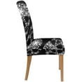 thumbnail image 3 of ZHANZZK White Skulls in Flowers Stretch Chair Cover Protector Seat Slipcover for Dining Room Hotel Wedding Party Set of 1, 3 of 5