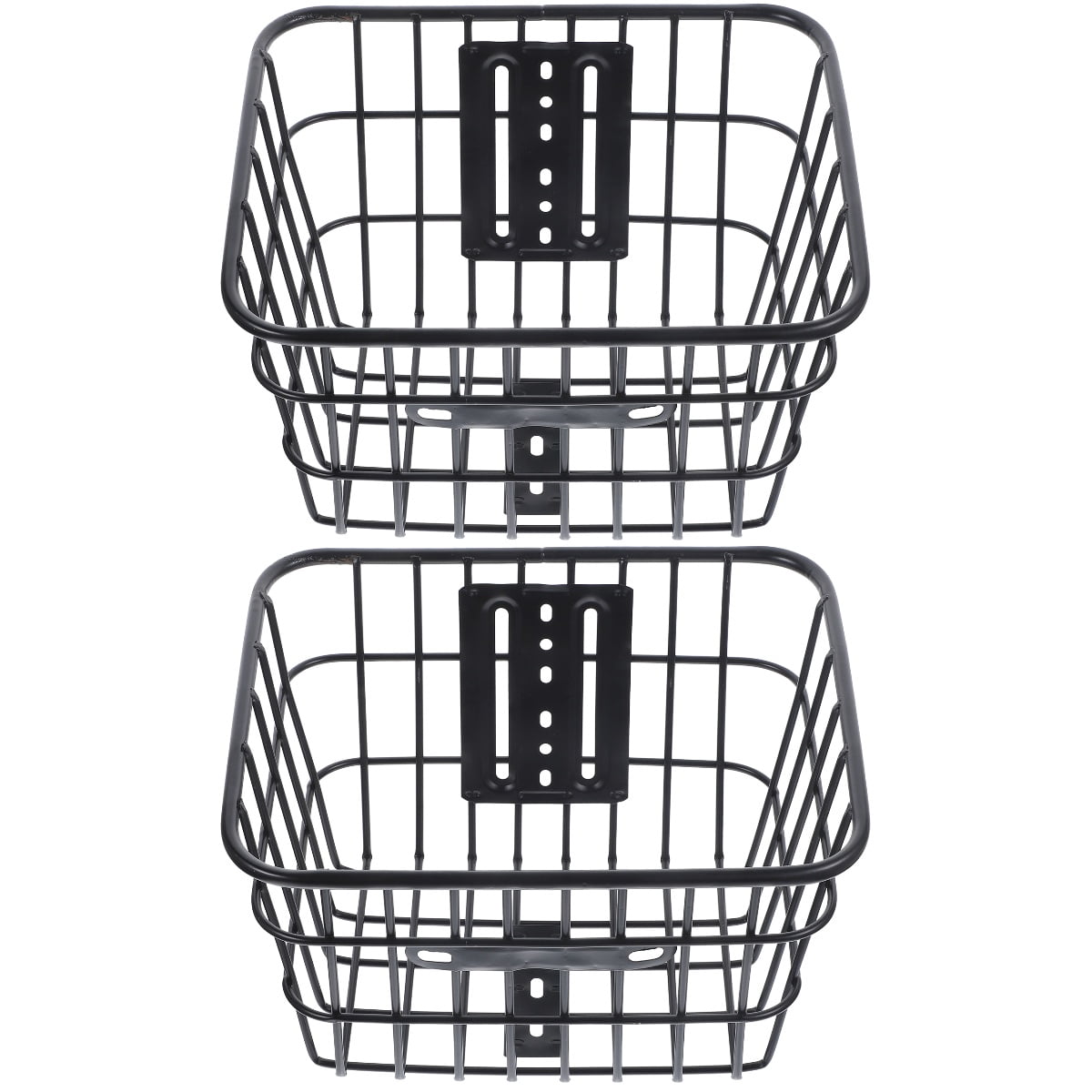 GOOHOCHY 2pcs Iron Storage Basket Folding Basket Durable Hanging Basket Front Handlebar Basket for Bike Riding Cycling