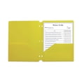 thumbnail image 4 of C-Line Two-Pocket Heavyweight Poly Portfolio Folder with Three-Hole Punch, Yellow, Pack of 25, 4 of 5