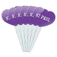 thumbnail image 1 of St Paul Heart Love Cupcake Picks Toppers - Set of 6, 1 of 1