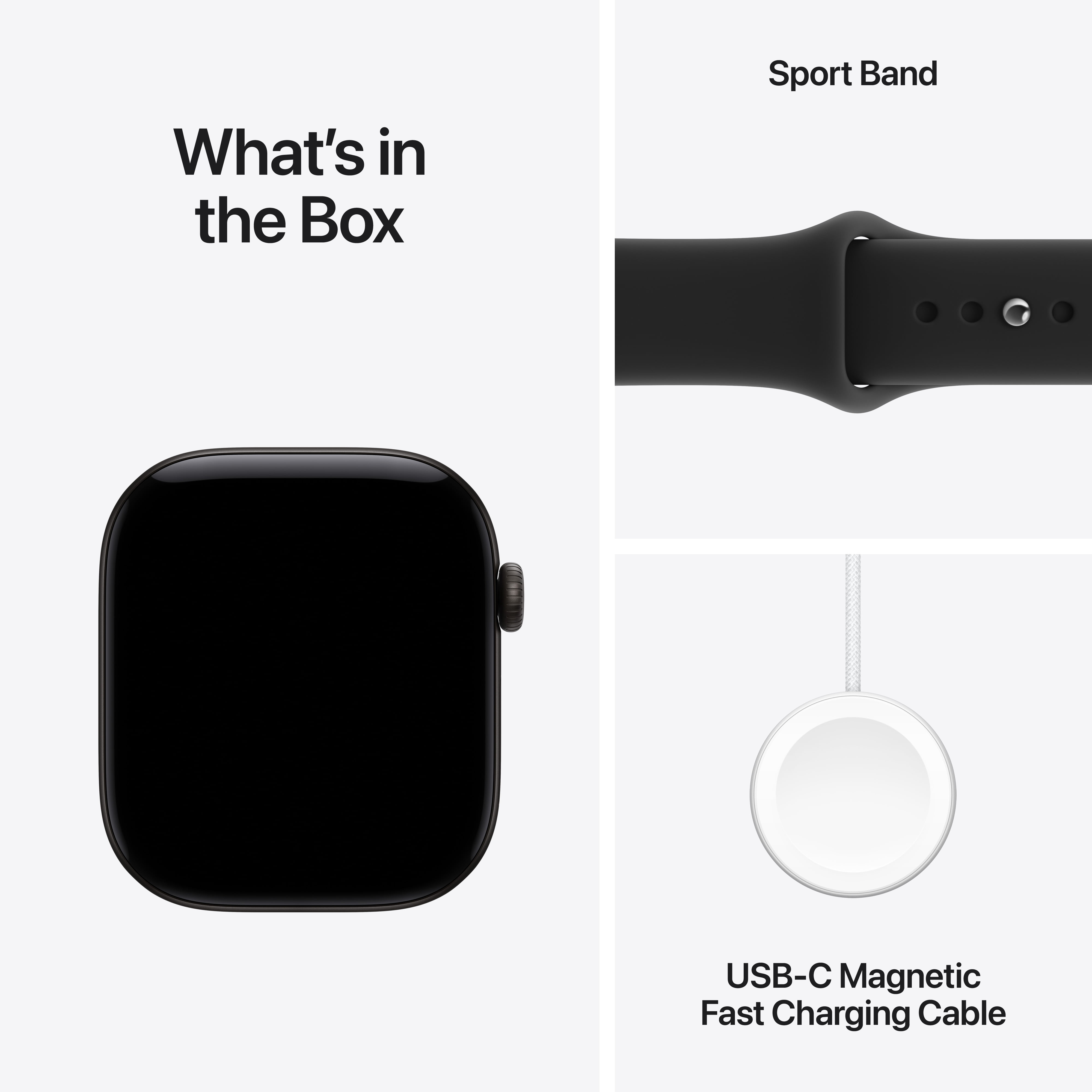 Apple Watch Series 12 GPS + Cellular 46mm Black Aluminum Case with Black Sport Band - S/M
