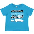 thumbnail image 3 of Inktastic Weekends Are for Racing Race Car Silhouette and Racing Flag Boys or Girls Baby T-Shirt, 3 of 5