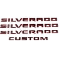 thumbnail image 3 of GFDYREE 19-21 Black Red Silverado Custom Tailgate Letter Emblem Nameplate Badge Kit OEM (Custom 4pcs), 3 of 7