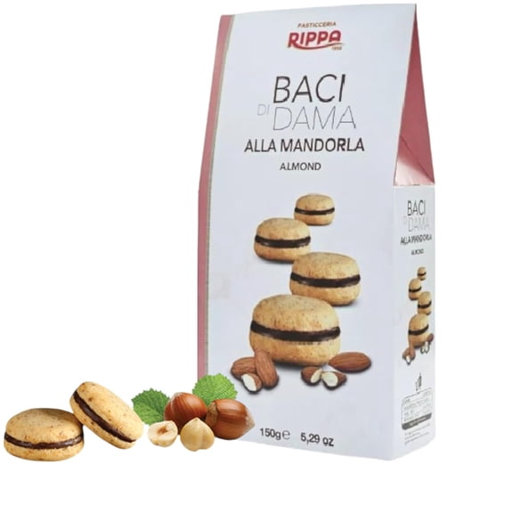 Pasticceria RIPPA Italian Authentic- BACI DI DAMA (Lady's Kisses) Cookies with Almond 150g