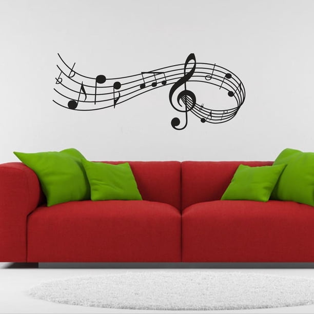 Calcomanías De Pared De Notas Musicales PLIGREAT – Vinilo Extraíble Para Decorar Habitaciones