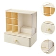 thumbnail image 6 of QSTDGVPW Desk Organzier with Drawer Home Sticky Note Tray Stationary Makeup Organizer beige, 6 of 9