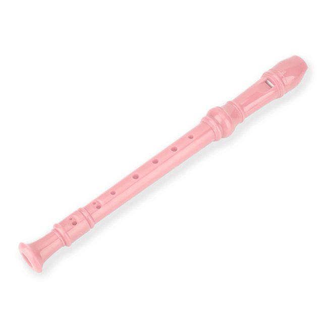 Plastic Recorder Soprano Recorder 8 Holes High Pitch Soprano Recorder Flute ABS Flageolet Instruments Reed Pipe Kids Pink