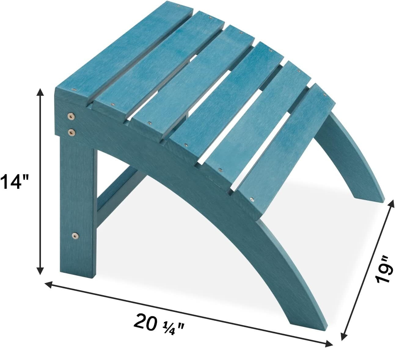 GONICHA Outdoor Adirondack Ottoman,Adirondack Footstool for Adirondack Chair Weather Resistant Foot Rest,Blue