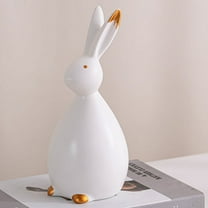Ceramic Bunny Rabbits Ceramic Bunny Figurine Rabbit Decor, Porcelain Modern Art Home Decoration, Statues for Home Decor Easter Bunny Rabbits Bunny Decor (Style A,White)