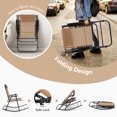 thumbnail image 4 of Patiojoy Foldable Rocking Chair Zero Gravity Lounge Rocker with Headrest Outdoor Portable Rocker Beige, 4 of 8