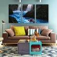 thumbnail image 3 of IDEA4WALL 3 Piece Nature Canvas Wall Art Waterfall in Forest Canvas Prints Modern Home Wall Decor, 24"x36", 3 of 5