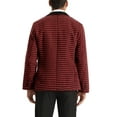 thumbnail image 3 of INSPIRE CHIC Houndstooth Print Blazer for Men's Contrast Collared Sports Coat Red Black M, 3 of 4