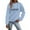 Light Blue, variant on Atogsazn Womens Hoodies Casual Long Sleeve Letter Printed Hooded Sweatshirt Fall Loose Pullover Tops Clothing Khaki XXXL Fashion