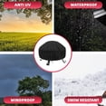 thumbnail image 5 of Round Fire Pit Cover For Patio, All Weather Protection Heavy Duty Cover Waterproof Windproof UV-Resistant, Fits Most Outdoor Fire Pits Up To 32 Inches Diameter (Black), 5 of 5