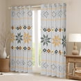 thumbnail image 2 of Manfei Vintage bohemian Exotic Black Out Curtains,Retro Aztec Geometric Curtains Pack of 2 (42x63 Each),Triangel Rhombus Dots Pattern Bedroom Curtains For Kids,Microfiber Bedroom Decor, 2 of 6