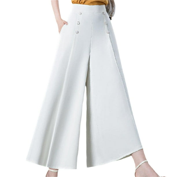 Pantalones de pierna ancha para mujer Pantalones rectos casuales