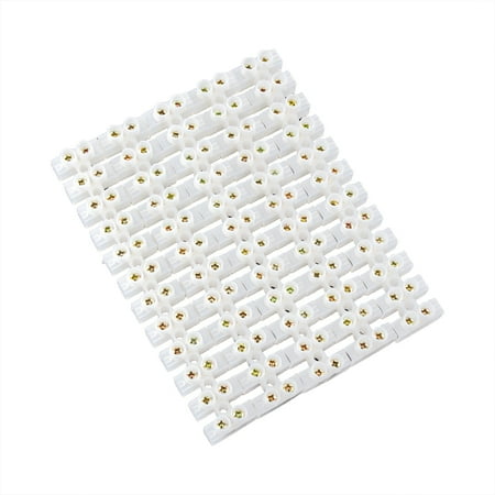 Unique Bargains 5pcs 600V 10A Dual Row 12 Positions Screw Terminal Electric Barrier Strip Block