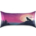 thumbnail image 3 of Coolnut Wolf Satin Pillowcase for Hair and Skin Silk Pillowcase Soft Breathable Sleeping Pillow Covers Smooth Cooling Pillowcase with Envelope Closure Size Standard 20x40 in Home Decor Gifts, 3 of 7