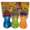 nuby flexstraw 3-pack no-spill 10 ounce sippers (colors vary)