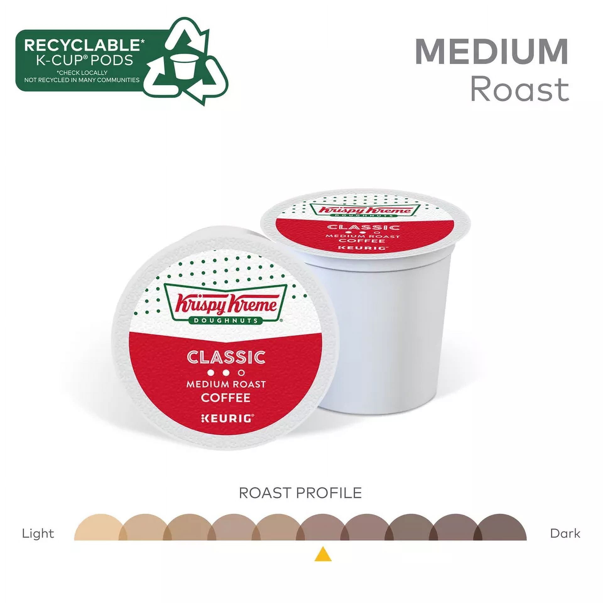 Krispy Kreme Classic Coffee, Medium Roast, 72 K-Cup Pods
