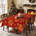 thumbnail image 4 of Nanqianyi Luxury Golden Snowflake Christmas Tablecloth,52"x70",Waterproof Stain Resistant Table Cover For Dining Party Decor, 4 of 6