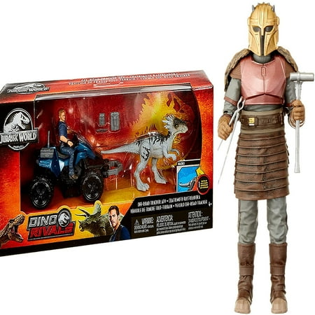 World Deluxe Story Pack Off-Road Tracker ATV + The Black Series The Armorer Toy 6-Inch Scale The Mandalorian Collectible Action Figure, Pack of 2