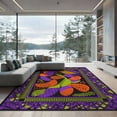 thumbnail image 2 of ODIKA 8'x10' Washable Area Rug Durable, Non-Slip Vibrant Multicolor Abstract Design Dynamic Geometric with Bold Borders for Living Room, Under Sectional, Family, 2 of 7