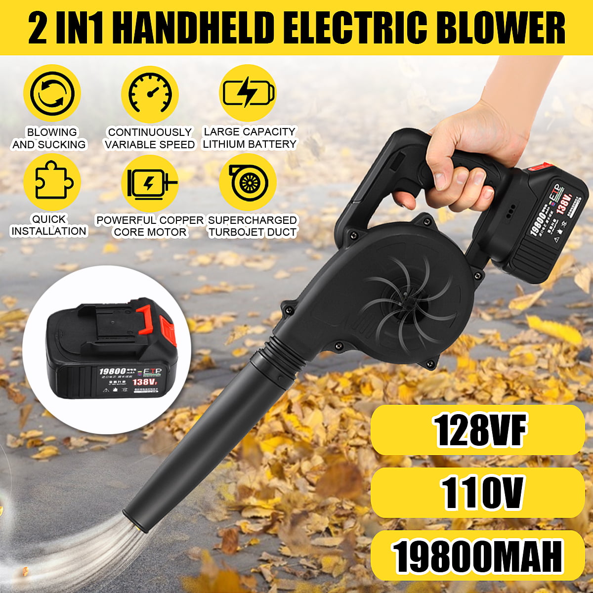 Electric Handheld Mini Air Blower  Pro Compact Dust Cleaner 110V 700/1000W 